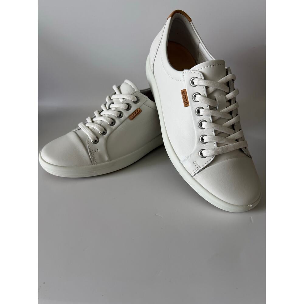 ECCO Soft 7 Women’s Classic Sneaker White Leather US 6-6.5 NIB